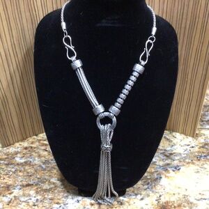 Erica Lyons truly unique silver tone necklace. Great shape.